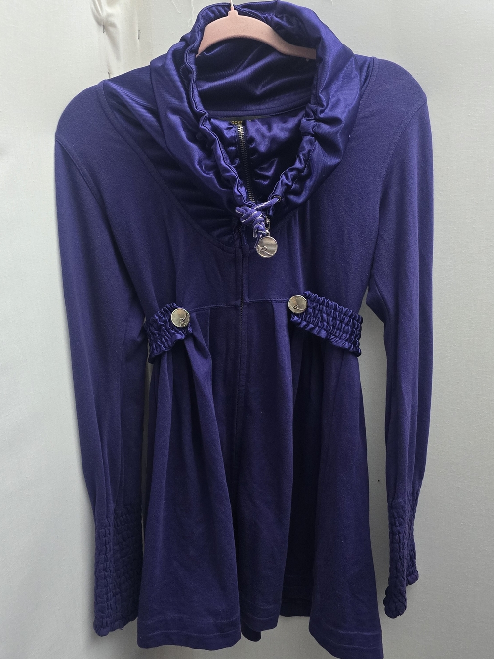 Rocawear Purple Long Sleeve Gathered Waist Jacket